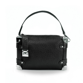 Skórzana mała torebka damska na ramię listonoszka FL43 Nessa czarna