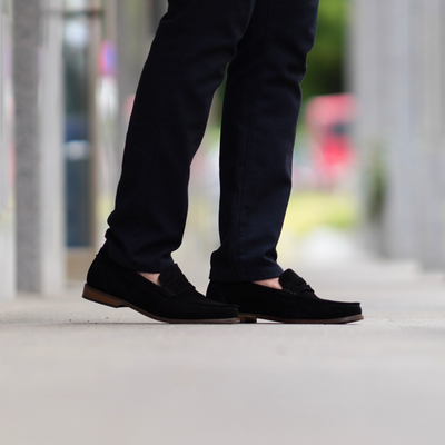 Men's stylish leather Chukka shoes / boots dark brown M467DBS