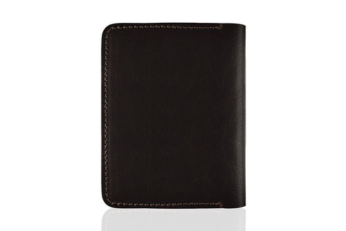 Slim leather men's wallet SOLIER SW10 SLIM DARK BROWN