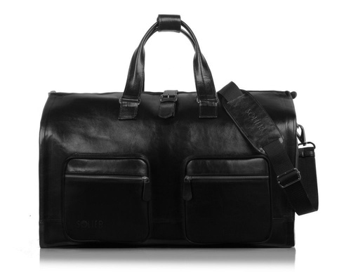 Genuine leather men's garment bag SL18 Harlow black