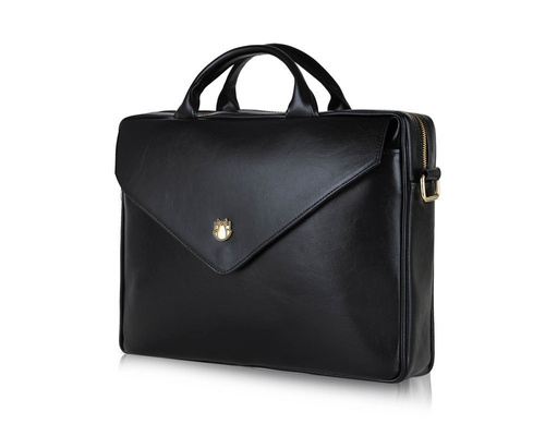 Leather woman's laptop bag FL15 Positano black