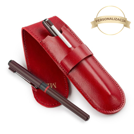 Leather men's pen case SA12 CAMEL