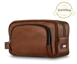 Personlised genuine leather men's beauty bag SK04