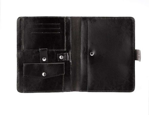 Genuine leather men's organiser Solier SA21 black