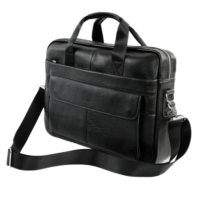 Torba weekendowa podróżna skórzana Solier SL39 Astrin czarna