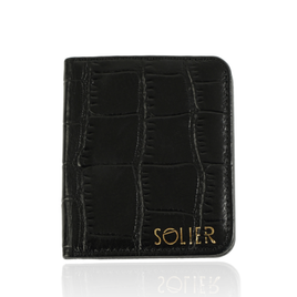 Genuine leather woman's laptop bag FL25 black with snake pattern