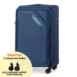 Large soft luggage L 26'' Solier STL2240 navy-green