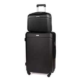 Zestaw walizek podróżnych KUFEREK  + WALIZKA STL945 BLACK M 22'