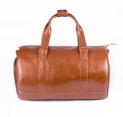 GENUINE LEATHER MEN'S WEEKEND BAG SL19 BRANDON VINTAGE BROWN