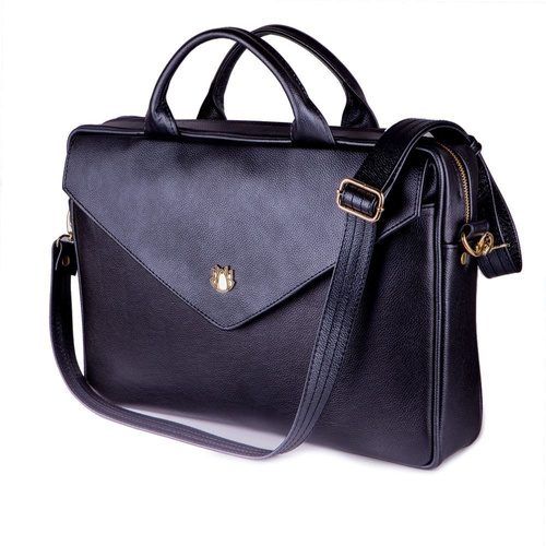 Genuine leather woman's laptop bag FL15 Positano black