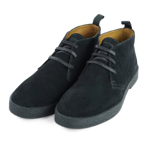 Men's stylish leather Chukka shoes / boots dark brown M467DBS