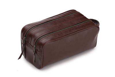 Personlised genuine leather men's beauty bag