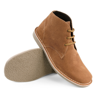 Men's stylish leather Chukka shoes / boots dark brown M467DBS