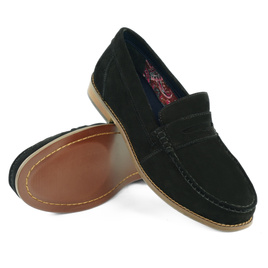 Men's stylish leather Chukka shoes / boots dark brown M467DBS