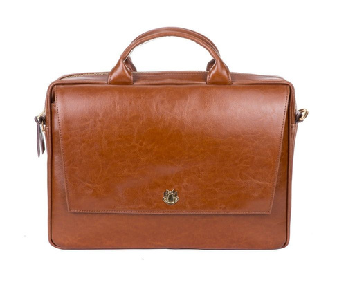 Genuine leather woman's laptop bag FL14 Rimini vintage brown