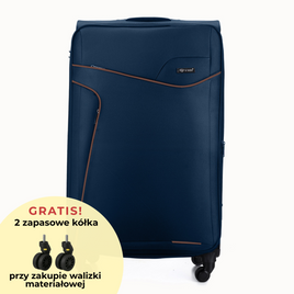 Medium soft luggage M Solier STL1651 navy-coffee