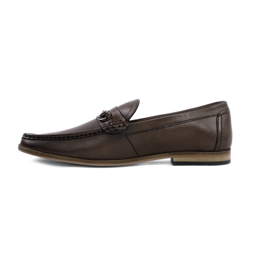 Men's stylish leather Chukka shoes / boots dark brown M467DBS