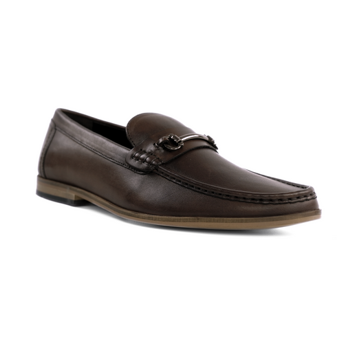 Men's stylish leather Chukka shoes / boots dark brown M467DBS