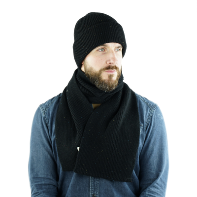 Torba weekendowa podróżna skórzana Solier SL39 Astrin czarna 