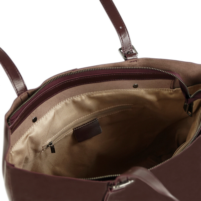 Czarna torba shopper damska FL32 Tivora Maroon