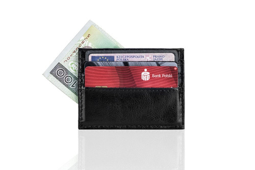 Slim leather men's wallet card holder SOLIER SA13 
