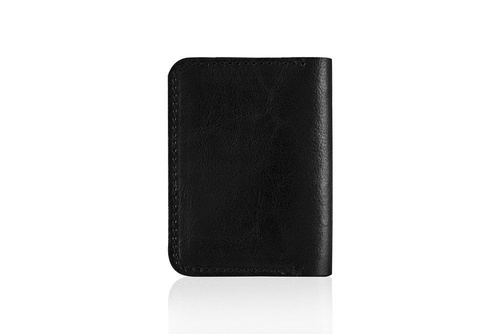 Slim leather men's wallet SOLIER SW11 SLIM BLACK