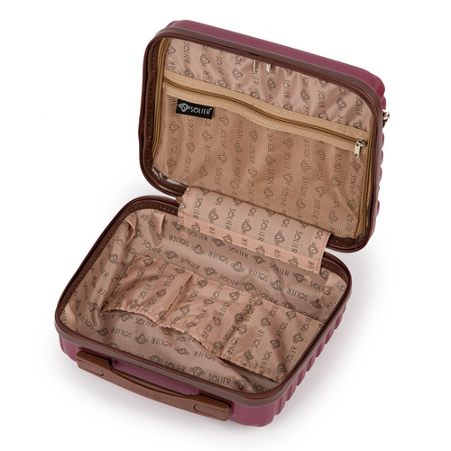 Cosmetic travel case ABS STL957 burgundy