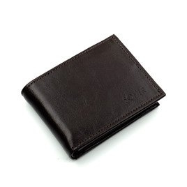 Elegant brown leather wallet SOLIER SW03B