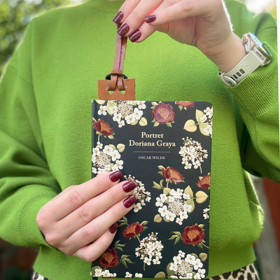 Personalized leather bookmark red