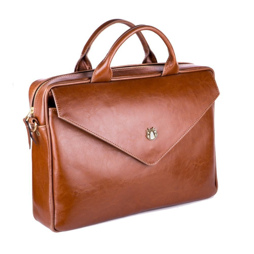 Genuine leather woman's laptop bag FL15 Positano vintage brown