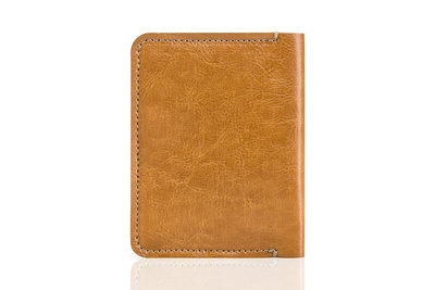 Slim leather men's wallet SOLIER SW10 SLIM LIGHT BROWN