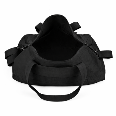 Sportowa torba materiałowa fitness Solier FB52 Lunea - czarna