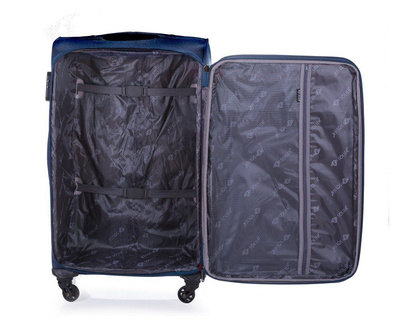 Large soft luggage XL Solier STL1316 navy-red