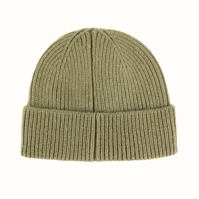 Wełniana czapka 100% wełny MERIN - khaki