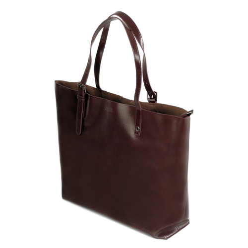 Genuine leather woman's laptop bag FL25 black with snake pattern