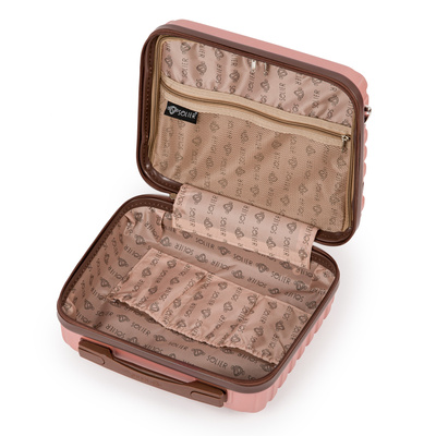 Cosmetic travel case ABS STL957 pink