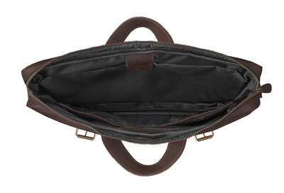 Genuine leather bicycle bag SR03 dark brown