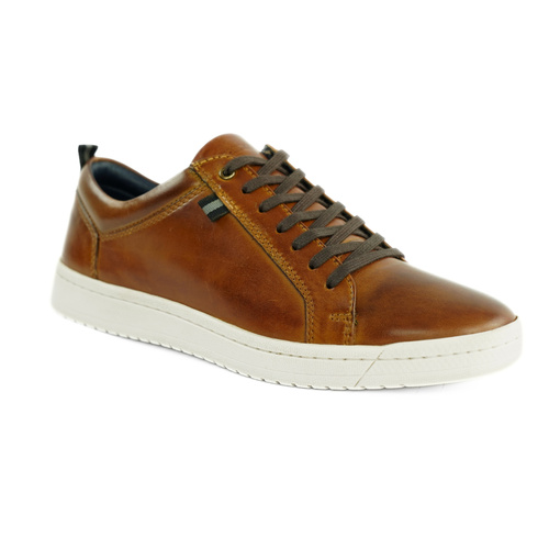 Men's stylish leather Chukka shoes / boots dark brown M467DBS