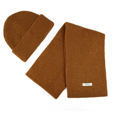 Ciepły wełniany szalik 100% wełny NORDIS czarny