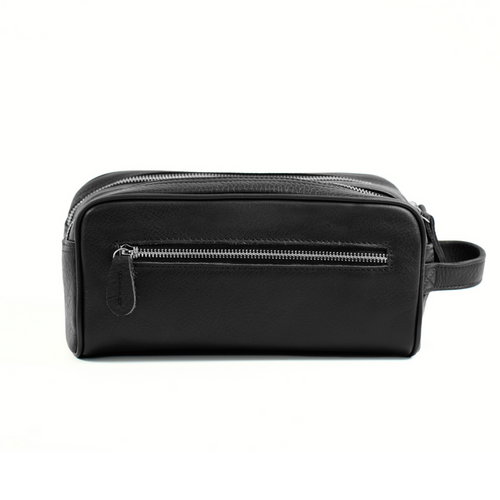 Personlised genuine leather men's beauty bag