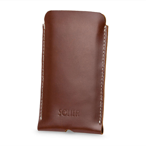 Leather case for IPhone 13/14 Solier SA57 brown