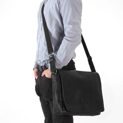 Black men`s shoulder bag S11