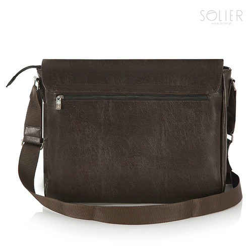 Brown men`s shoulder bag S11