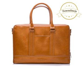 Personalised genuine leather men's laptop bag SL02