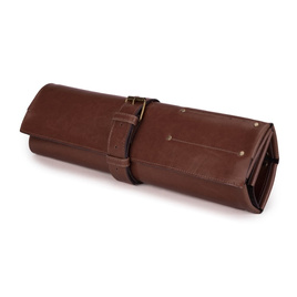 Personalised leather knife case Solier SA44 vintage brown