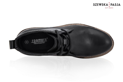 Klasyczne skórzane buty męskie Chukka czarne
