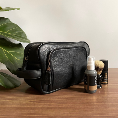 Personlised genuine leather men's beauty bag SK04