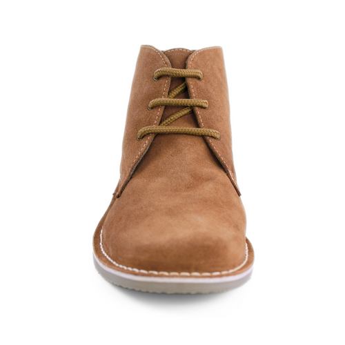 Men's stylish leather Chukka shoes / boots dark brown M467DBS