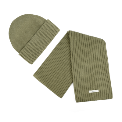 Czapka wełniana 100% wełny ELWOLL - khaki