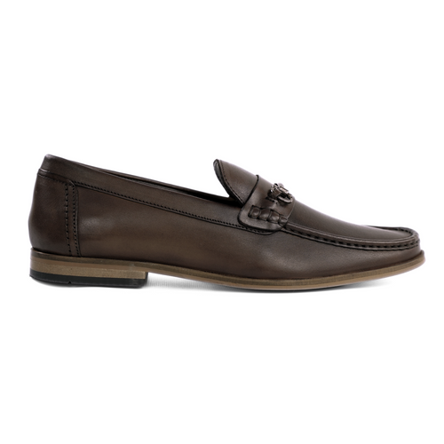 Men's stylish leather Chukka shoes / boots dark brown M467DBS